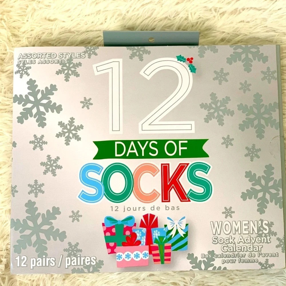 12 Days of Christmas socks Christmas Holidays Gift One Size fit most Women’s